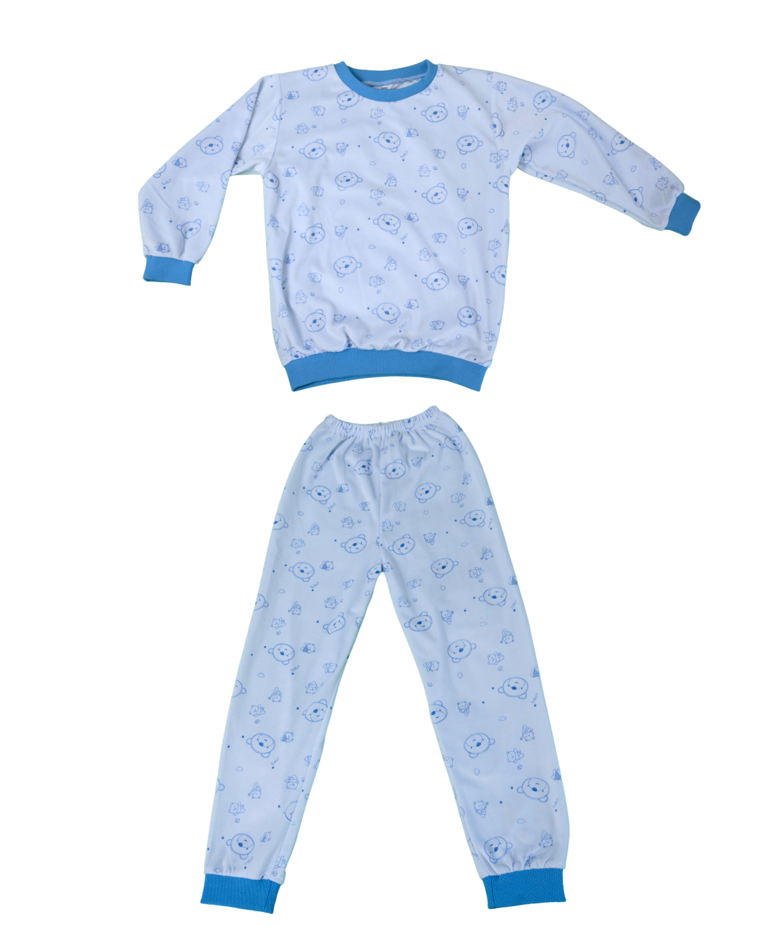 Pijama Terciopelo -Letritas Celeste