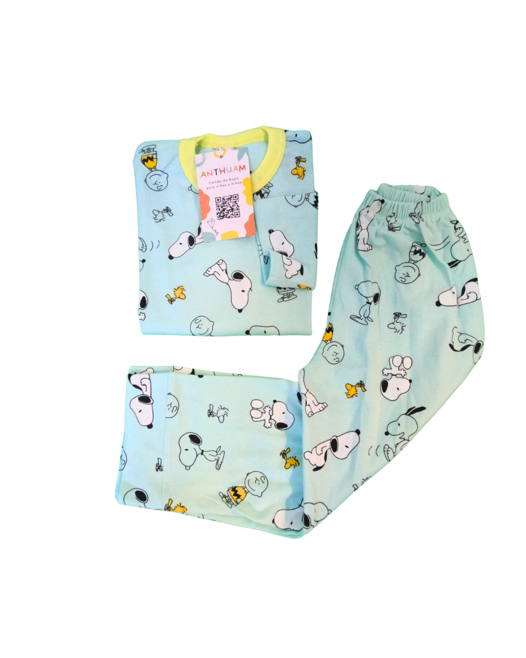 Pima Manga Larga - Snoopie verde agua