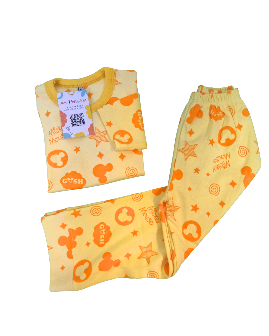 Pima Manga Larga - Mickey Amarillo