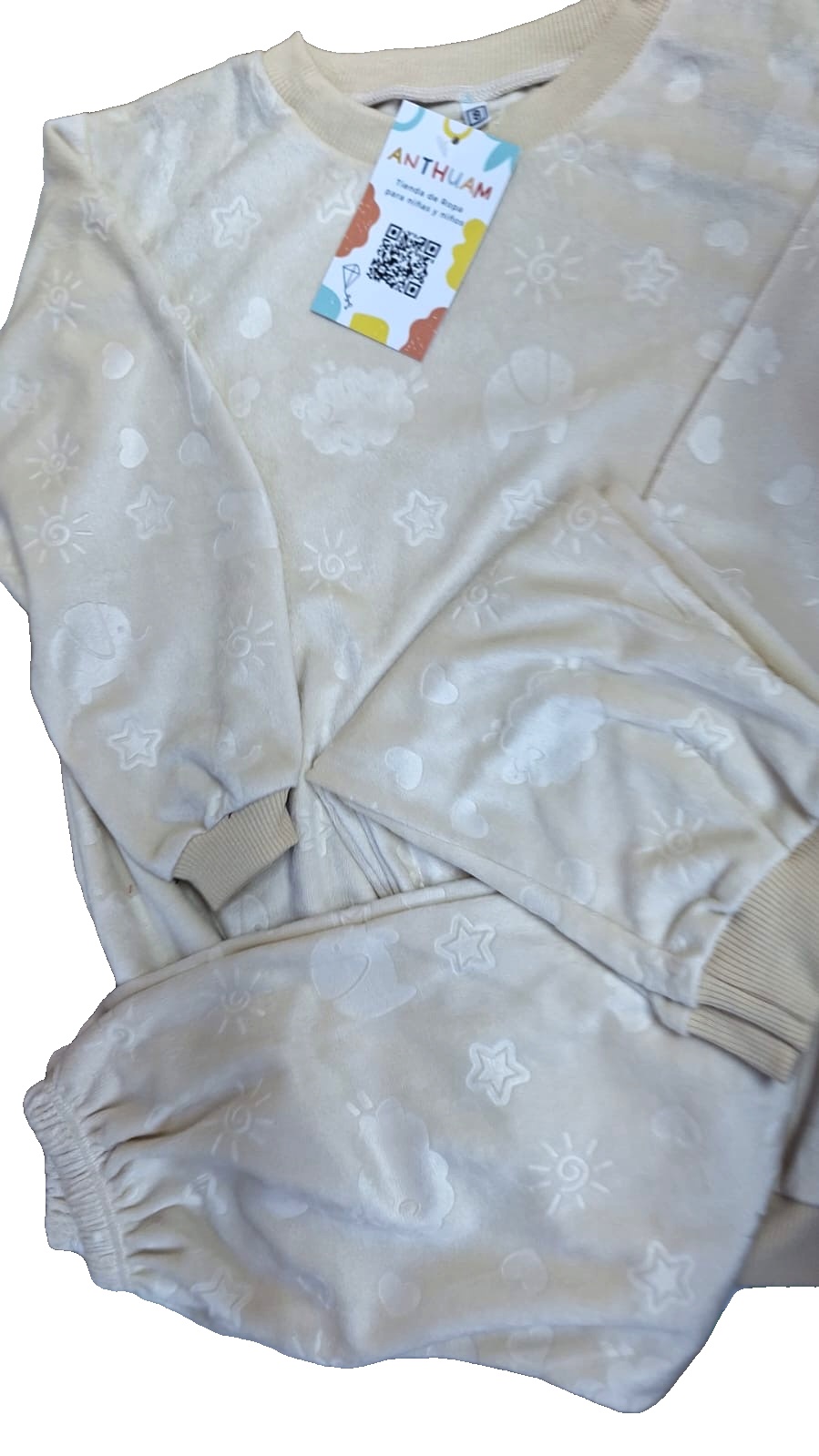 Pijama Terciopelo - Animalitos Amarillo