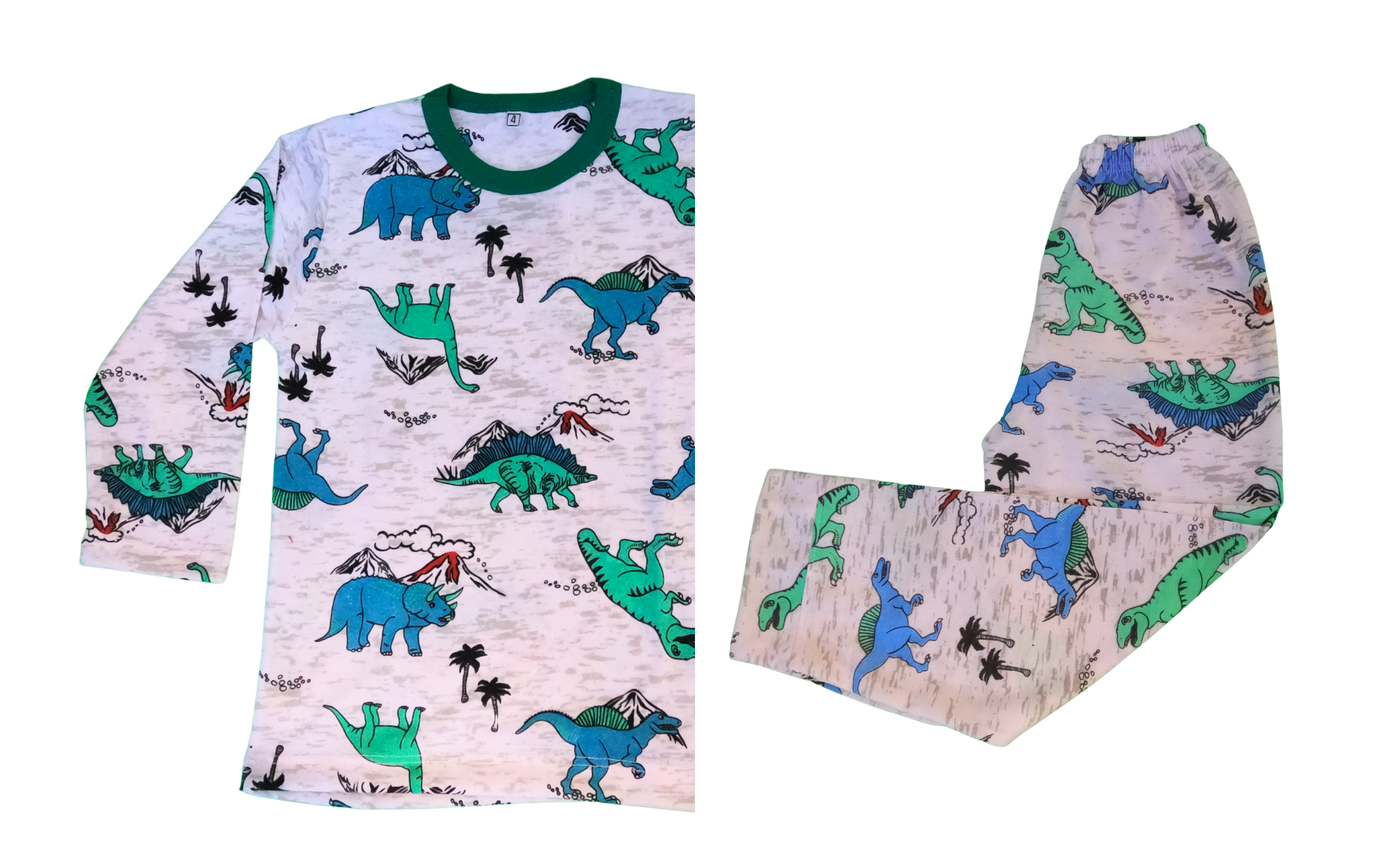 Jersey Manga Larga - Dinosaurio verde